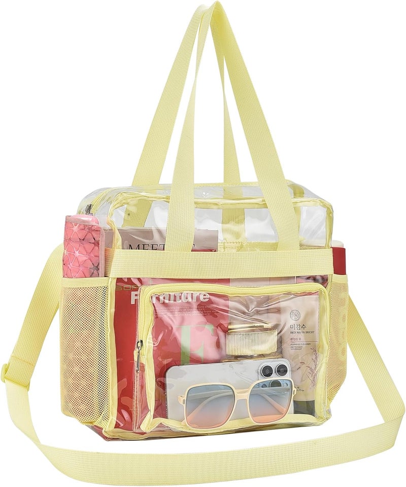 Busiuw Clear Bag for Stadium Events 12x12x6, Clear Bag Clear Tote Bag with Reinforced Straps for Sporting Events Travel - Image 1